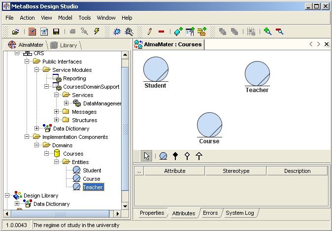 MetaBoss Design Studio image after Entities are created.